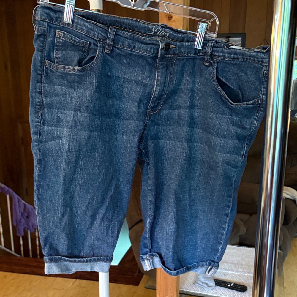 7 For All Mankind Indigo Jean Shorts